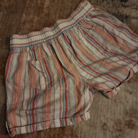 Per Se Striped Linen Blend Cuffed Shorts - Picture 9 of 13